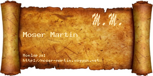 Moser Martin névjegykártya